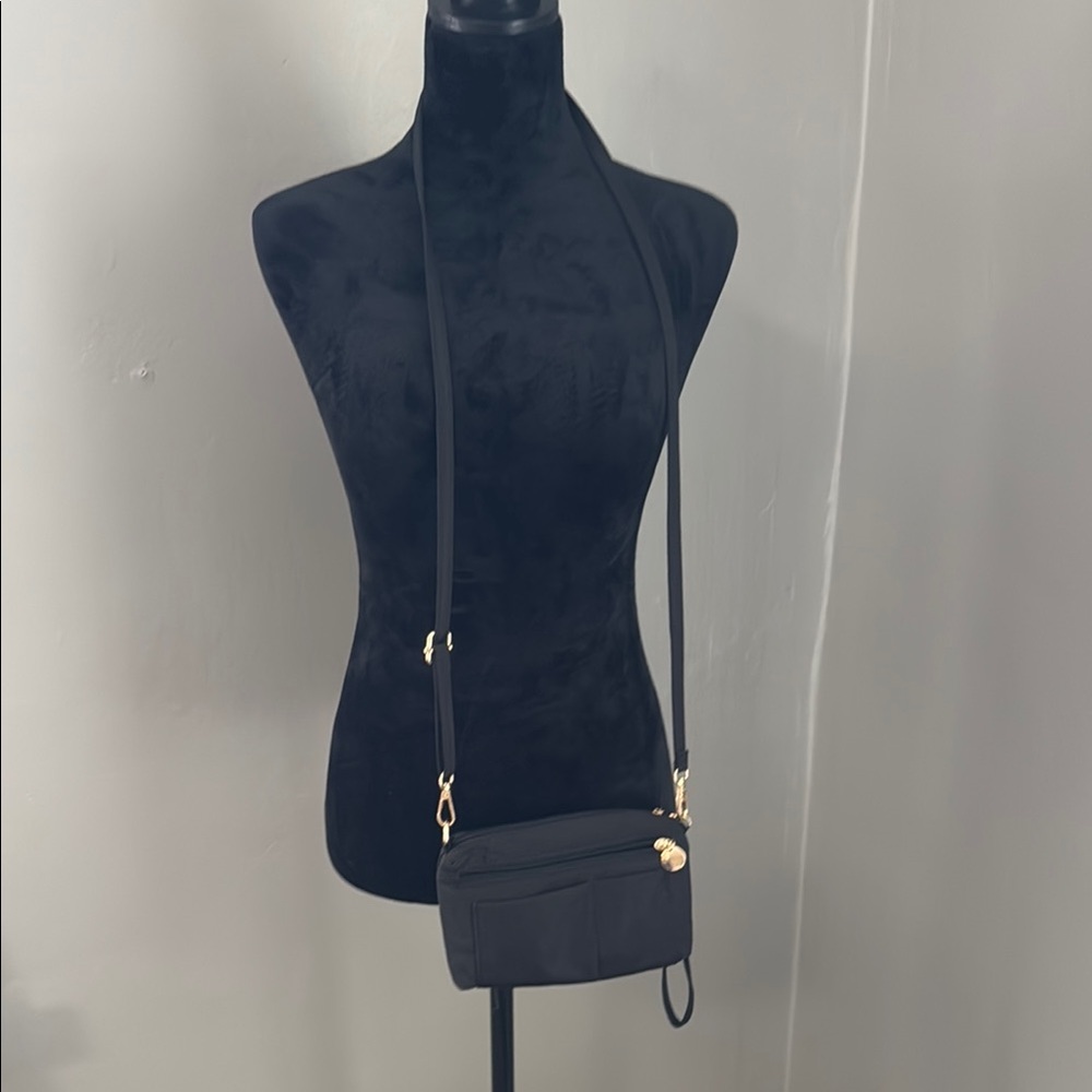 Coco + Carmen Black Crossbody Bag with Sleek Design